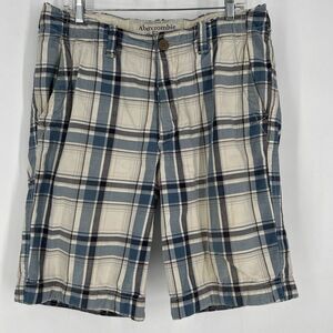 Abercrombie & Fitch Vintage Y2K‎ 90's  Shorts 32 Pink Blue Plaid button fly Men